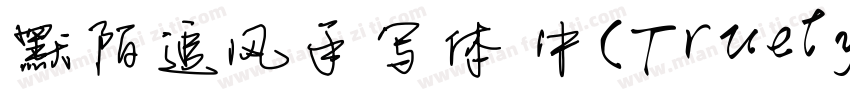 默陌追风手写体 中(Truelype)(Version 100) (字体转换